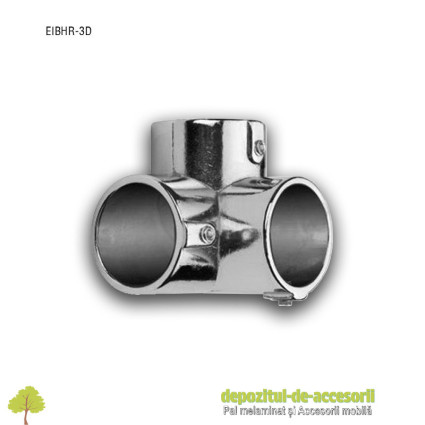 Element imbinare 3 intrari 3 axe bara haine rotunda Ø25mm