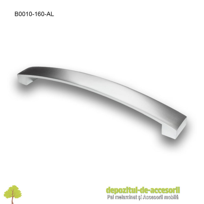 Mâner mobilier Aluminiu B0010-160-AL Distanata intre gauri de 160mm