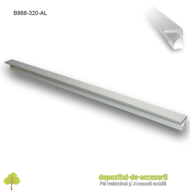 Maner mobilier Aluminiu B868-320-AL Distanta intre gauri 320mm