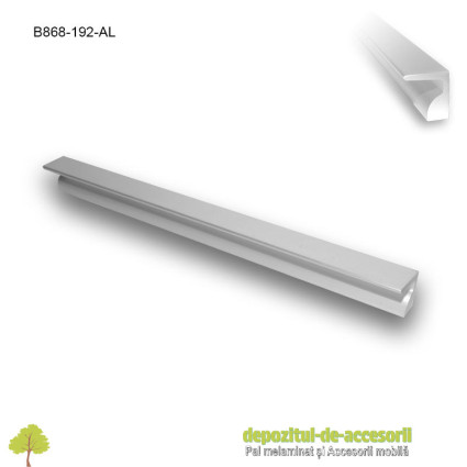 Maner mobilier Aluminiu B868-192-AL distanta intre gauri 192mm