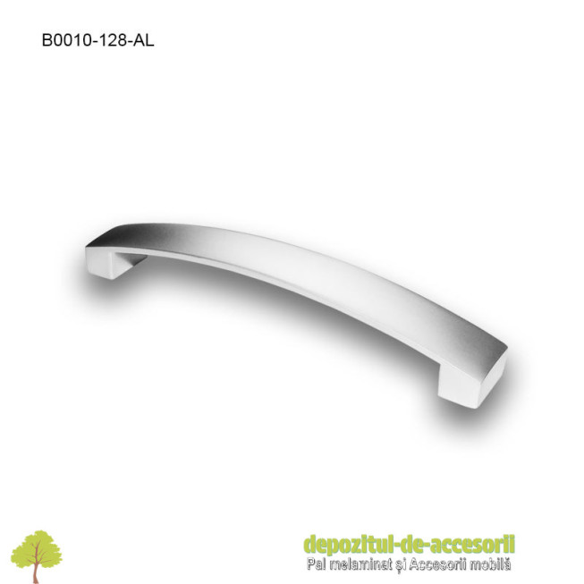 Maner mobilier Aluminiu B0010-128-AL Distanta intre gauri 128mm
