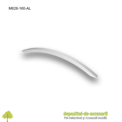 Maner mobilier Aluminiu M628-160-AL distanta intre gauri 160mm
