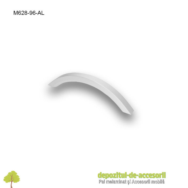 Maner mobilier Aluminiu M628-96-AL distanta intre gauri de 96mm