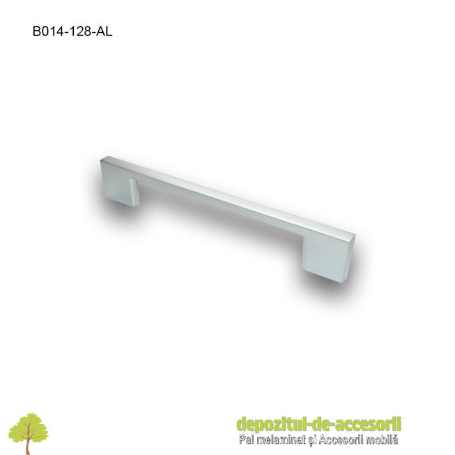 Mâner mobilier Aluminiu B868-128-AL distanta intre gauri 128mm
