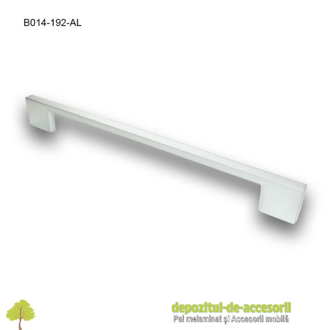 Mâner mobilier Aluminiu B014-192-AL distanta intre gauri de 192mm