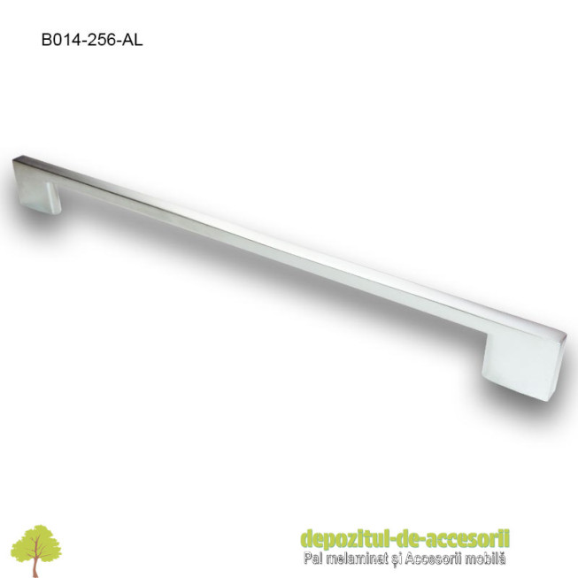 Mâner mobilier Aluminiu B014-256-AL distanta intre gauri 256mm