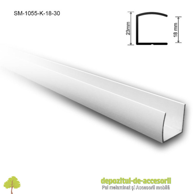 Profil ”U” aluminiu 18mm lungimea 3m SM 1055 K