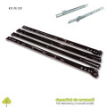 Glisiere cu role 500mm maro extragere partiala Hafele 431.06.150