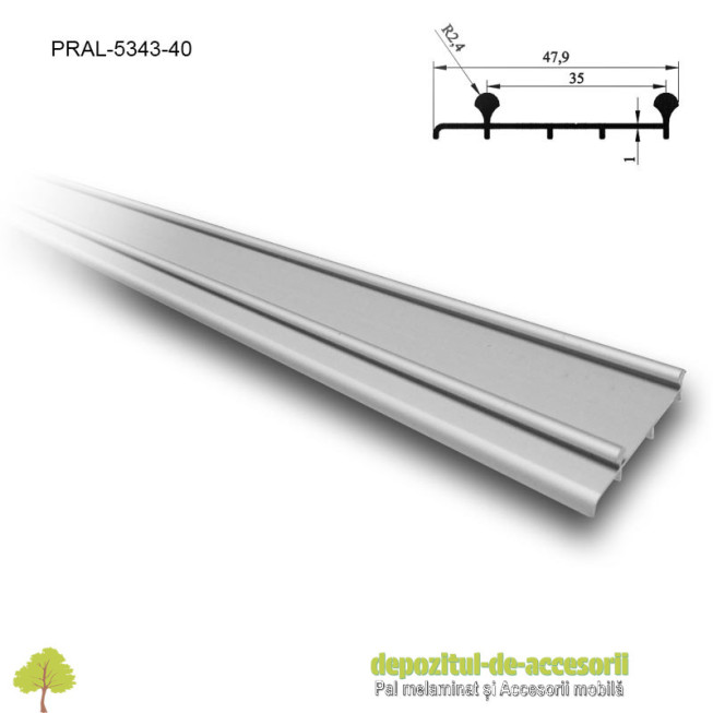 Sina dubla inferioara pentru sisteme SKM80 AY 4m aluminiu