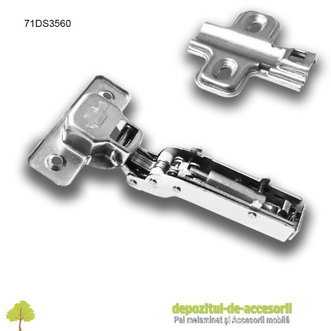 Balama usi semiaplicate 100° CLIP ”softclose” incorporat 71DS3650