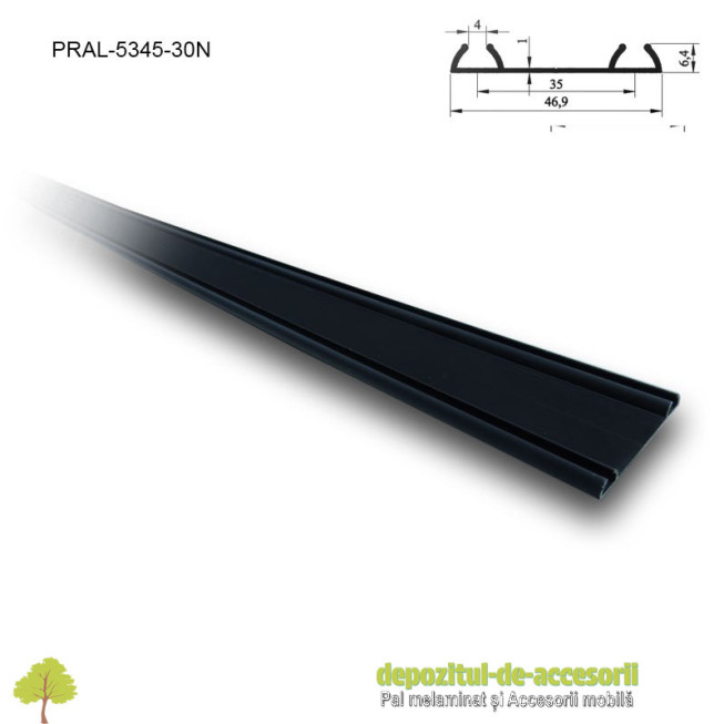 Sina dublă PKM80 M 3m aluminiu negru