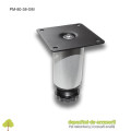 Picior metalic mobilier H80  Ø38mm gri metalizat