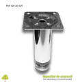 Picior metalic mobilier H100  Ø30mm cromat