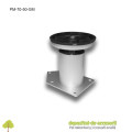 Picior metalic mobilier H70  Ø50mm gri metalizat