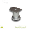 Picior metalic mobilier H80  Ø42mm gri metalizat