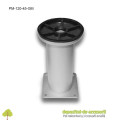 Picior metalic mobilier H120  Ø45mm gri metalizat