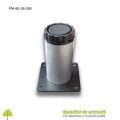 Picior metalic mobilier H80mm  Ø38mm gri metalizat