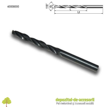 Burghiu spiral de uz general Ø8mm HSS-R DIN 338 Stark Bohrer