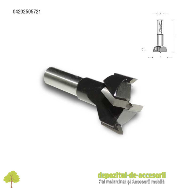 Freza pentru lemn, pal, mdf cu diametrul  Ø25mm 04202505721 Nordustensili