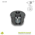 Set 20 x Demontabili Rafix încastrați Ø20mm plastic negru Hafele