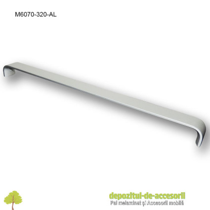 Mâner mobilier Aluminiu M6070-320-AL Satinat  distanta intre gauri de 320mm