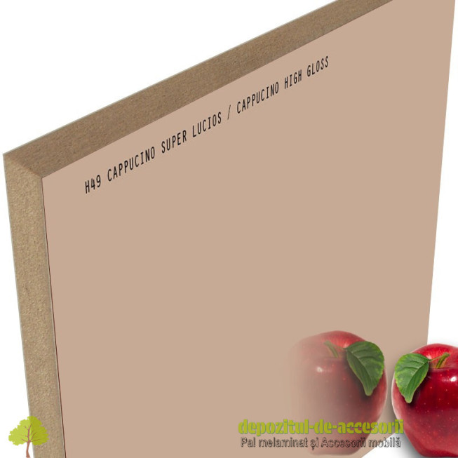 Panou MDF Cappucino H49 super lucios MDF Isik Cappucino high gloss