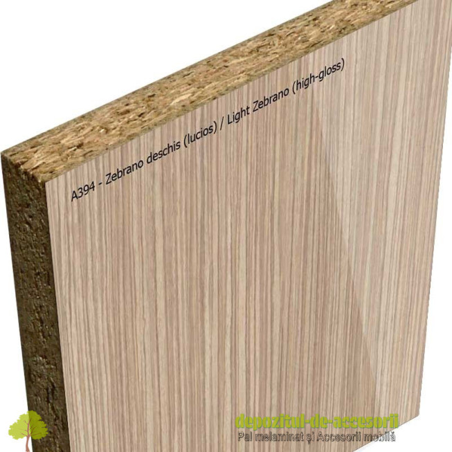 PAL Melaminat Zebrano deschis A394 lucios