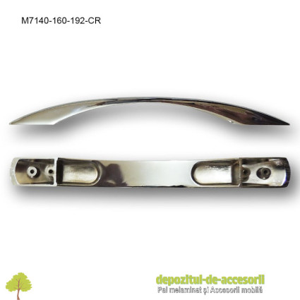 Mâner mobilier Cromat M7140-160-192-CR distanta intre gauri de 160mm si 192mm