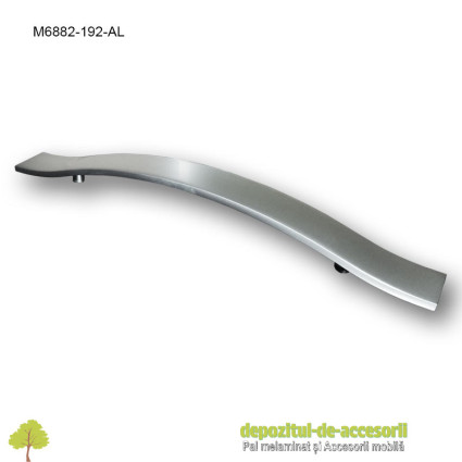 Mâner mobilier satinat M6882-192-AL distanta intre gauri de 192mm