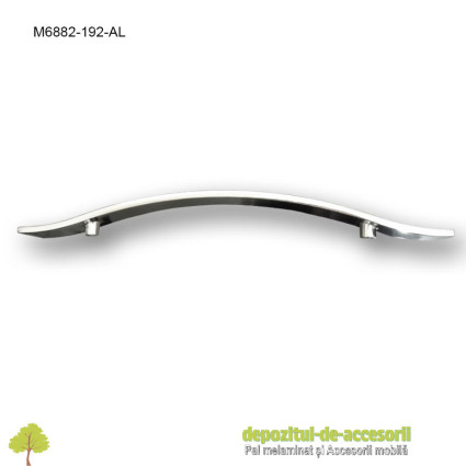Mâner mobilier satinat M6882-192-AL distanta intre gauri de 192mm