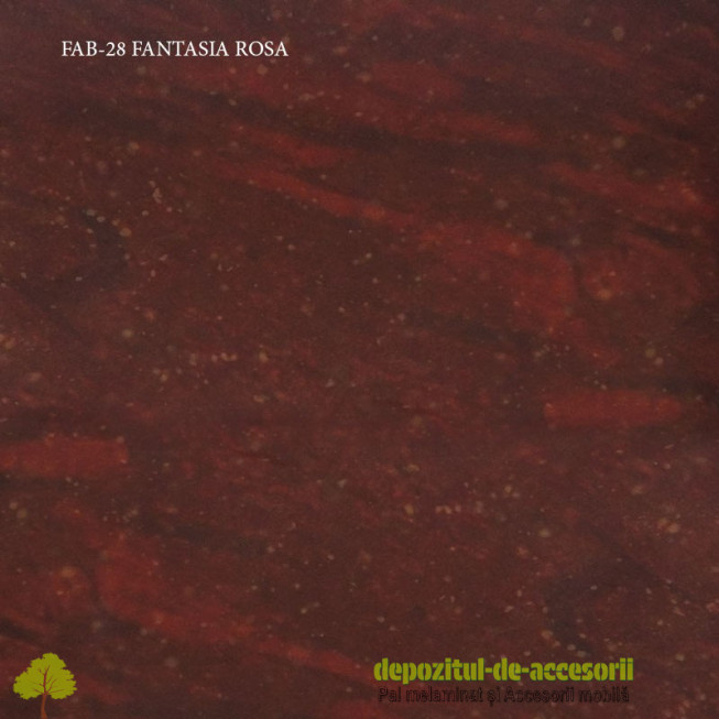 Blat de bucatarie Fantasia rosa lucios 28x600x4020mm FAB Grup FAB 28