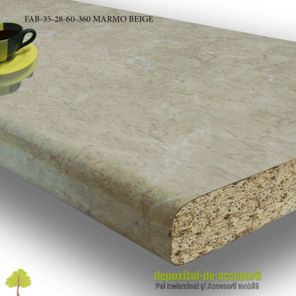 Blat de bucatarie Marmo beige lucios 28x600x3600mm FAB Grup FAB 35