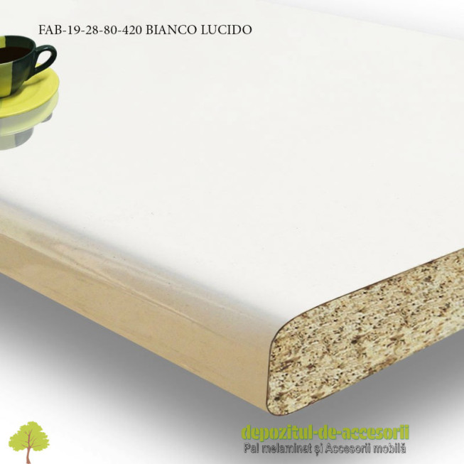 Blat de bucatarie Bianco lucido lucios 28x800x4200mm FAB Grup FAB 19