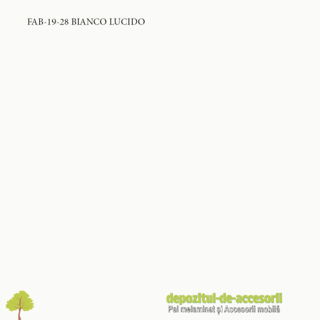 Blat de bucatarie Bianco lucido lucios 28x800x4200mm FAB Grup FAB 19