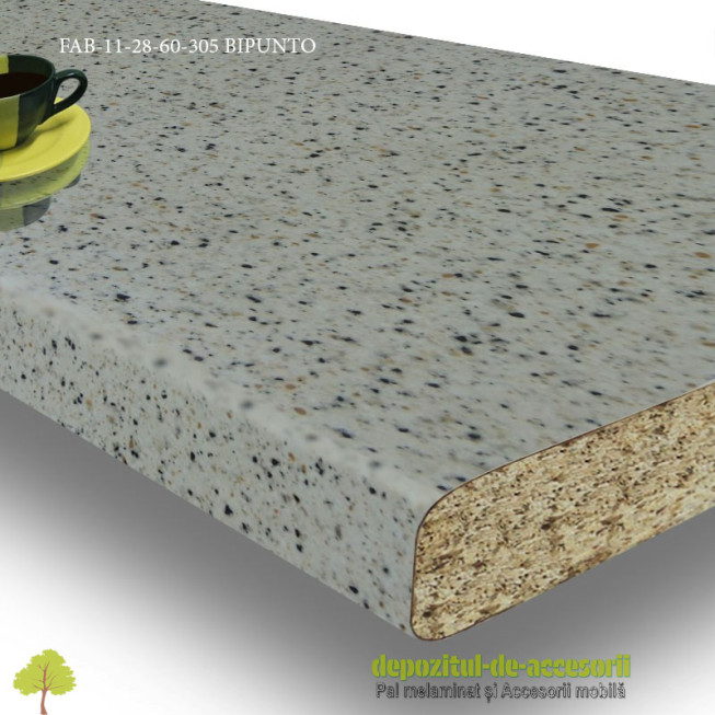 Blat de bucatarie Bipunto lucios 28x600x3050mm FAB Grup FAB 11