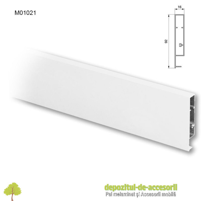 Profil aluminiu front sertar interior tip TANDEMBOX DTC M01021 1100mm
