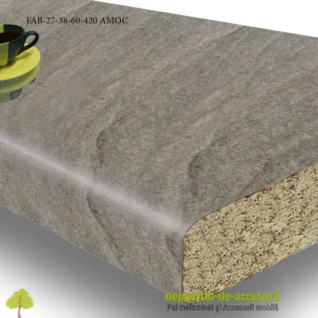 Blat de bucatarie lucios AMOC dimensiuni 38x600x4200mm FAB 27