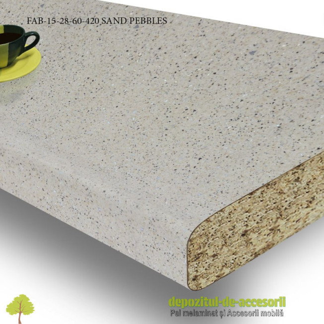 Blat de bucătărie mat SAND PEBBLES dimensiuni 28x600x4200mm FAB Grup FAB 15