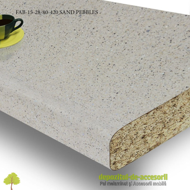 Blat de bucătărie mat SAND PEBBLES dimensiuni 28x800x4200mm FAB Grup