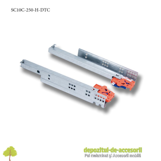 Glisiere tip Tandem 250mm extragere totala amortizare inchidere DTC S10C-250-H-DTC