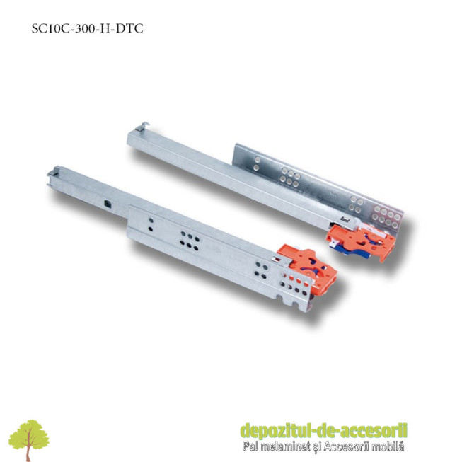 Glisiere tip Tandem 300mm extragere totala amortizare inchidere DTC S10C-300-H-DTC
