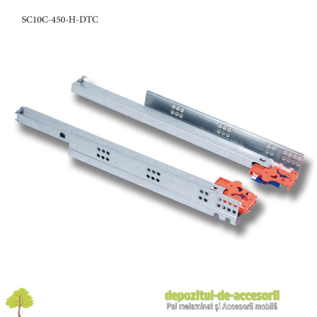 Glisiere tip Tandem 450mm extragere totala amortizare inchidere DTC S10C-450-H-DTC