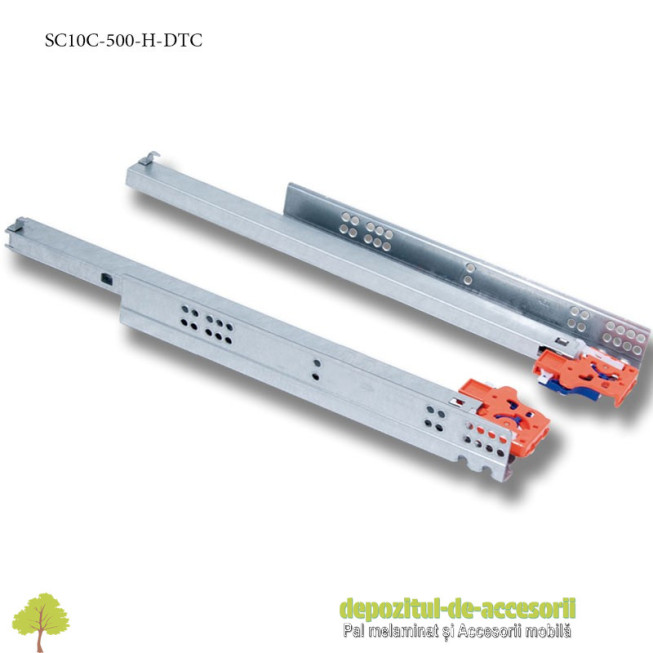 Glisiere tip Tandem 500mm extragere totala amortizare inchidere DTC S10C-500-H-DTC