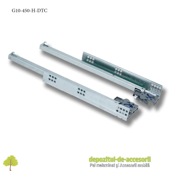 Glisiere tip Tandem 450mm extragere partiala amortizare inchidere DTC G10-450-H-DTC