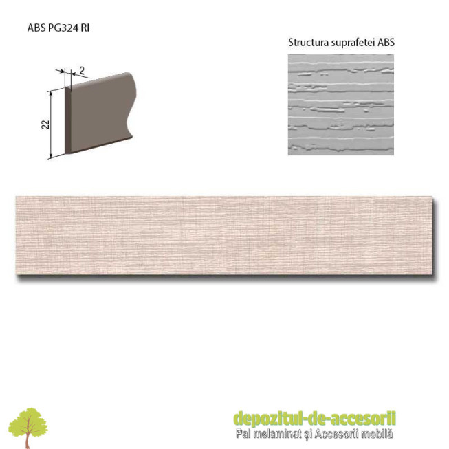 Cant ABS Stejar Perrier deschis 22mm x 2mm pentru A829 Kastamonu