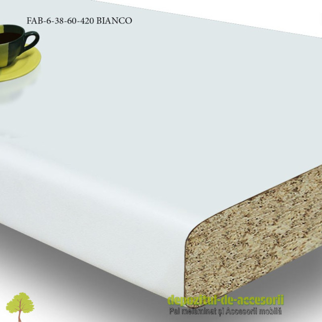 Blat de bucatarie mat BIANCO 38x600x4200mm FAB Grup FAB 6