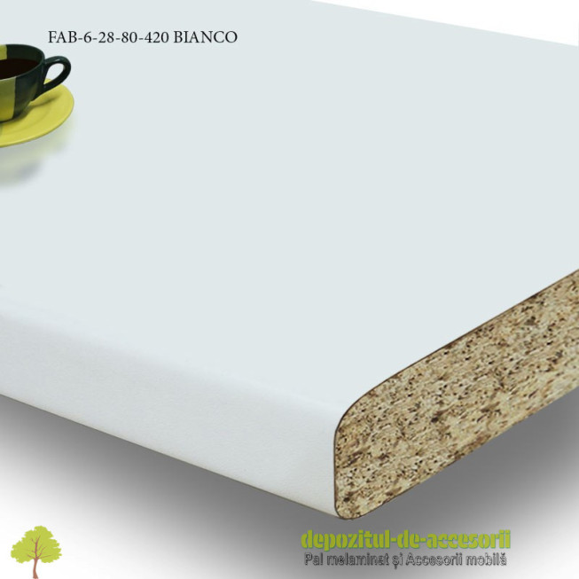 Blat de bucatarie mat BIANCO 28x800x4200mm FAB Grup blat de masa FAB 6