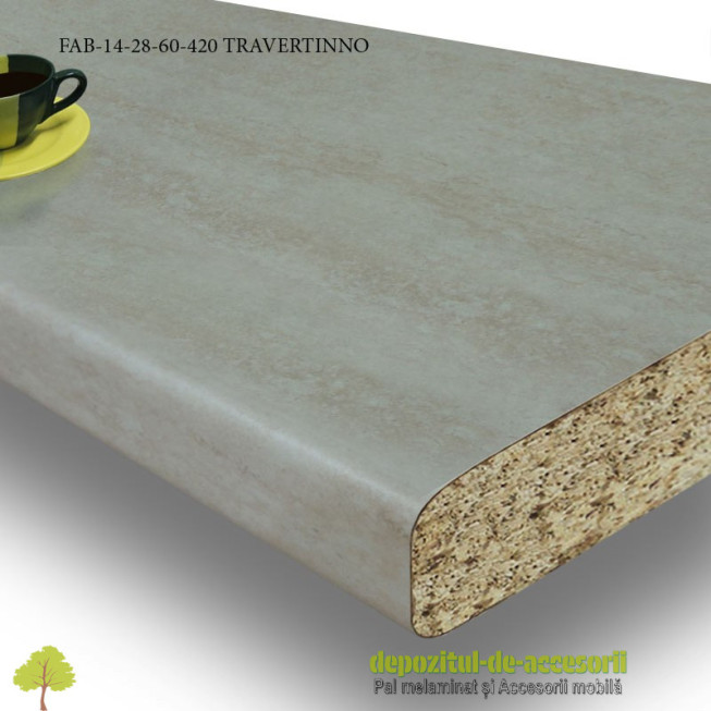 Blat de bucatarie mat TRAVERTINNO 28x600x4200mm FAB 14 FAB Grup