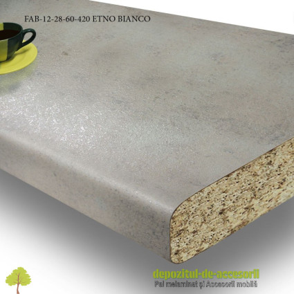 Blat de bucatarie mat ETNO BIANCO FAB 12 28x600x4200mm FAB Grup