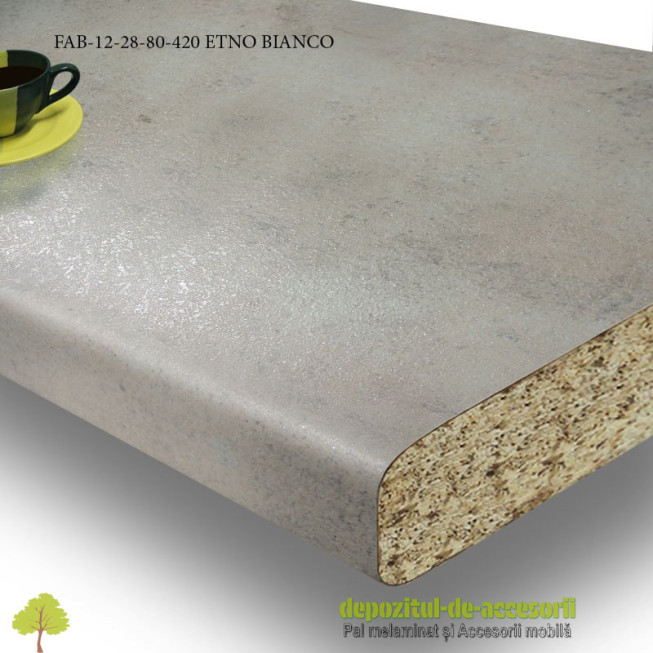 Blat de bucatarie mat ETNO BIANCO FAB 12 28x800x4200mm FAB Grup blat de masa